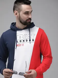 BEAT LONDON by PEPE JEANS Pure Cotton Colourblocked Hooded Sweatshirt