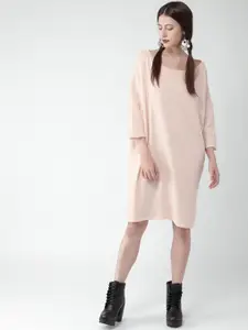 FOREVER 21 Women Pink Solid A-Line Dress