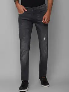 Allen Solly Sport Men Grey Skinny Fit Low Distress Heavy Fade Jeans