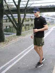 ASICS Men Abstract Printed Running Sports Shorts
