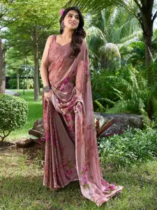 KALINI Magenta & Pink Floral Saree