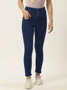 Madame Women Navy Blue Stretchable Jeans