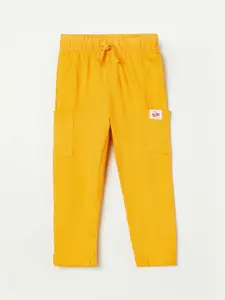 Juniors by Lifestyle Boys Orange Solid Cotton Track Pants