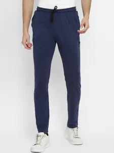 Red Chief Men Navy Blue Solid Slim-Fit Cotton Track Pants