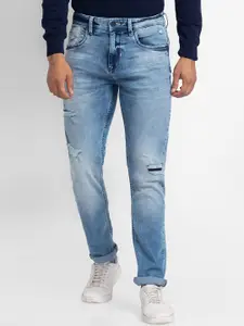 SPYKAR Men Blue Mildly Distressed Heavy Fade Jeans