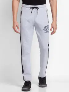 SPYKAR Men Grey Solid Cotton Slim-Fit Track Pants