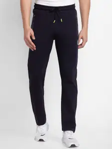 SPYKAR Men Navy Blue Solid Slim-Fit Cotton Track Pants