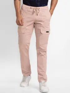SPYKAR Men Pink Slim Fit Cargos Trousers