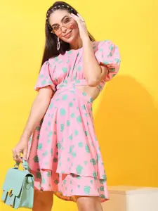 Tokyo Talkies Pink Floral Dress