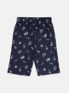 Pantaloons Junior Boys Navy Blue Printed Shorts