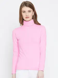LE BOURGEOIS Pink High Neck Top