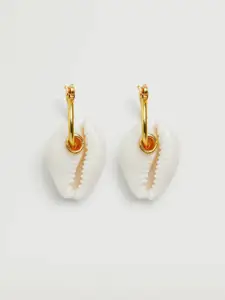 MANGO Contemporary Shell Drop Earrings