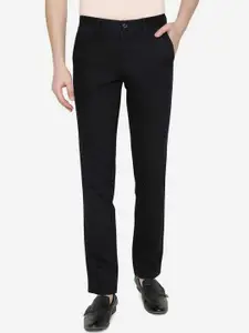 JADE BLUE Men Blue Slim Fit Trousers