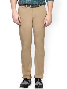 Peter England Men Khaki Skinny Fit Solid Chinos