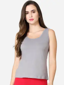 VStar Women Grey Solid Cotton  Camisole
