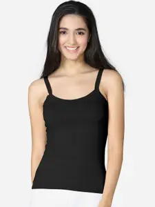 VStar Women Black Solid Pure Combed Cotton Camisole