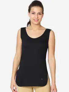 VStar Women Black  Solid Pure Combed Cotton Camisole
