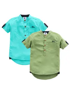 TONYBOY Boys Pack of 2 Premium Pure Cotton Casual Shirts