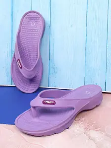 Carlton London Women Purple Croslite Thong Flip-Flops