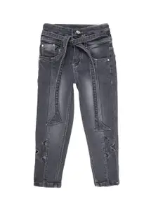V-Mart Girls Blue Regular Fit Light Fade Stretchable Jeans