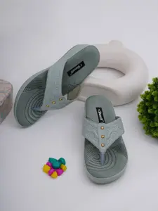 Sherrif Shoes Green Flatform Sandals