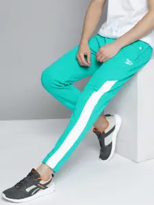 Reebok Classic Men Green & White WCE Contrast Panelled Joggers