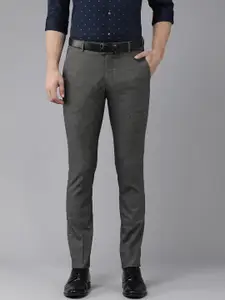 Arrow Men Grey Super Slim Fit Formal Trousers