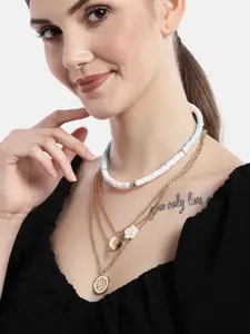 Carlton London Set of 2 Gold-Plated Layered Necklace