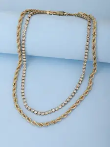 Carlton London Gold-Plated Layered Necklace