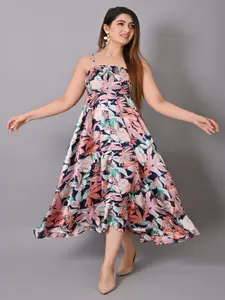 IQRAAR Multicoloured Floral Maxi Dress