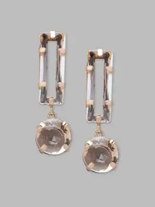 Globus Women Gold-Toned Gold Plated Geometric Drop Earrings