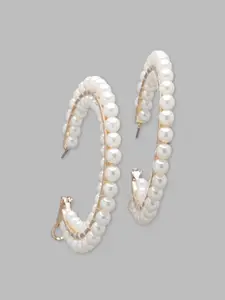 Globus Women Gold-Plated Circular Hoop Earrings