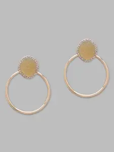Globus Gold-Toned Gold Plated Geometric Drop Earrings