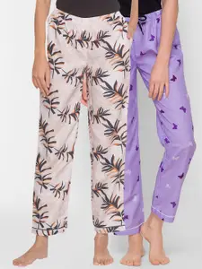 FashionRackWomen Pack of 2 Multicolored Cotton Lounge Pants