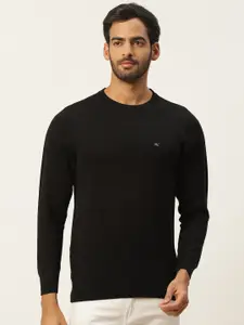 Monte Carlo Men Black Solid Pullover