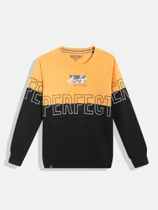 Monte Carlo Boys Yellow & Black Colourblocked Sweatshirt