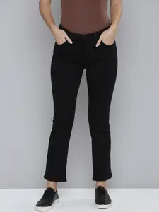 Levis Women Black 715 Bootcut Mid Rise Stretchable Jeans