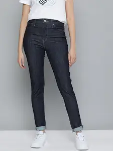 Levis Women Navy Blue 721 Skinny Fit High-Rise Stretchable Jeans