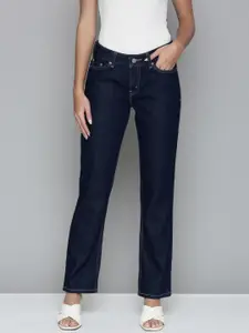 Levis Women Blue Straight Fit Mid-Rise Jeans