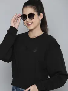 Levis Women Black Solid Pullover Sweatshirt
