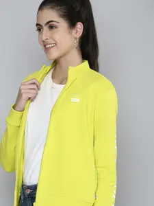 Levis Women Yellow Solid High-Neck Sweatshirt