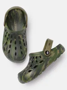 Skechers Boys Olive Green Printed SWIFTERS - SHORE BLAST Clogs