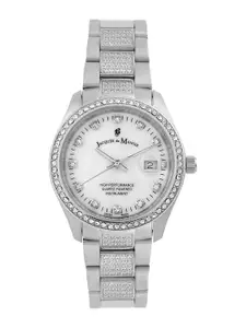 JACQUES du MANOIR Women White Dial & Silver Toned Stainless Steel Bracelet Style Watch
