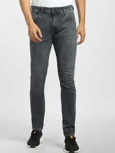 Jack & Jones Men Grey Low-Rise Stretchable Jeans