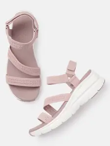 Skechers Women Pink Fashion Fit Open Toe Flats