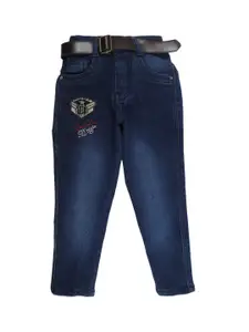 V-Mart Boys Blue Mildly Distressed Light Fade Jeans