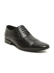 pelle albero Men Black Leather Formal Derbys