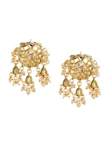 Bamboo Tree Jewels Gold-Toned Contemporary Studs Earrings