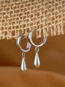 GIVA 925 Sterling Silver Silver-Toned Contemporary Drop Earrings