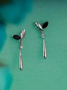 GIVA 925 Sterling Silver Rhodium Plated Dual Tone Dangle Earrings